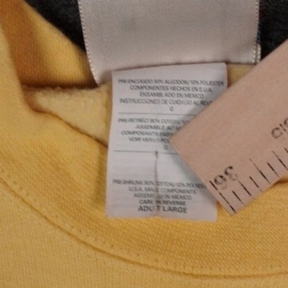 Vintage Ireland Shamrock Hanes PrintProSweatshirt Large Yellow‎ Embroidered 90s